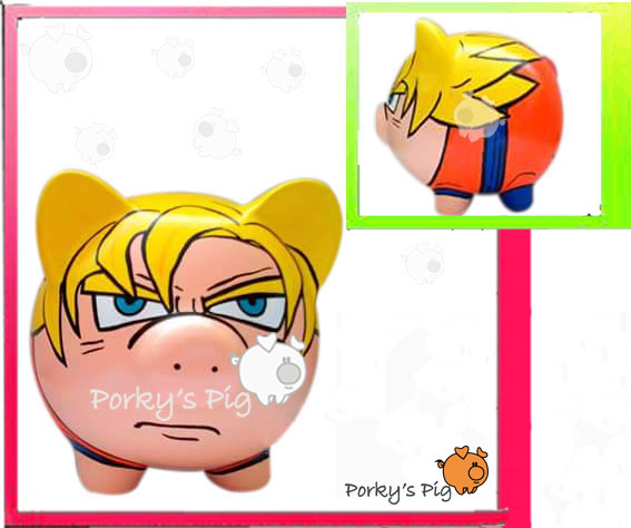 Alcancía - Goku Super Sayayin - Alcancías Porki's Pig